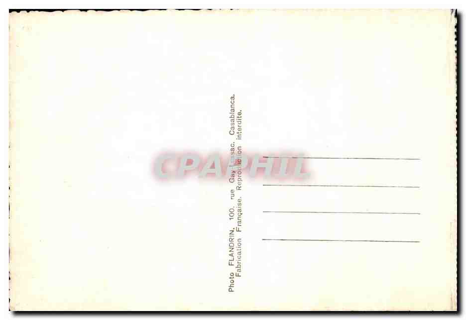 CPA Casablanca Le Palais de Justice Maroc — Verso