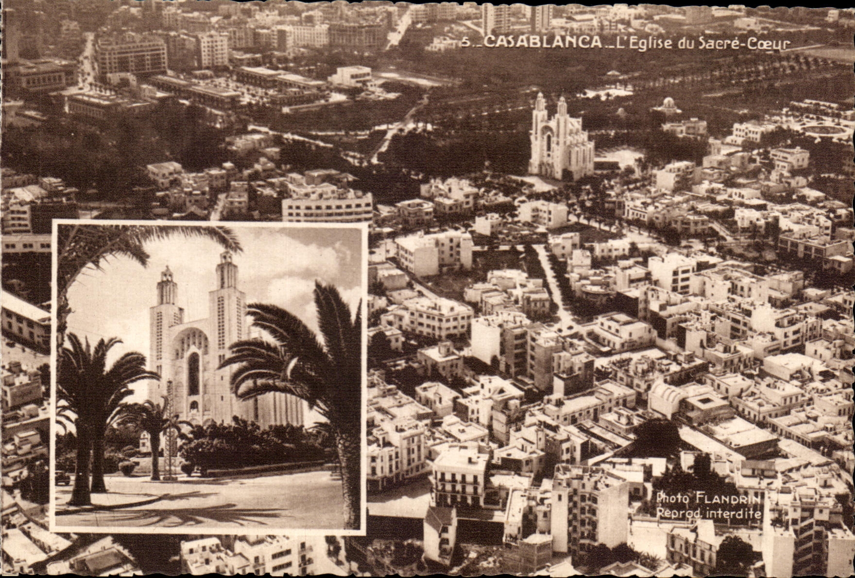CPA Casablanca L eglise du Sacre Coeur Maroc