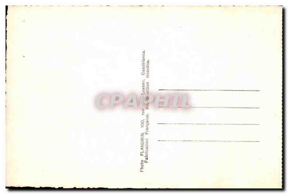 CPA Casablanca Maroc Banque d Etat Boulevard de PAris  — Verso