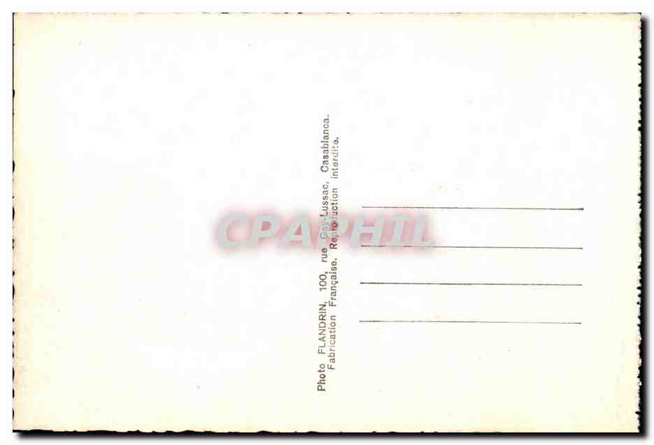CPA Casablanca L Institution Jeanne d Arc Maroc — Verso