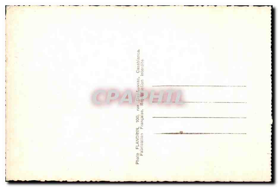 CPA Casablanca Le Rond Point Mermoz Maroc — Rückseite