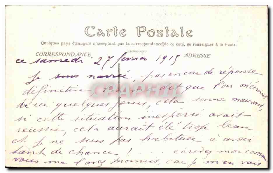 CPA Angers Le Pont du Centre et la statue de Beaurepaire — Rückseite