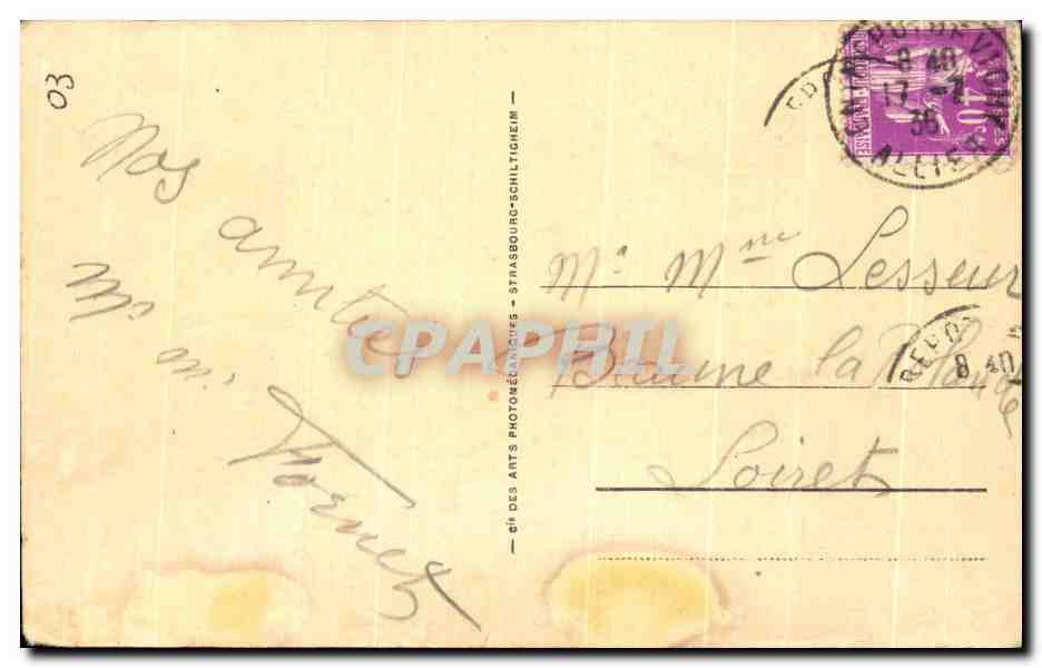 CPA Vichy Le Casino La Facade — Verso