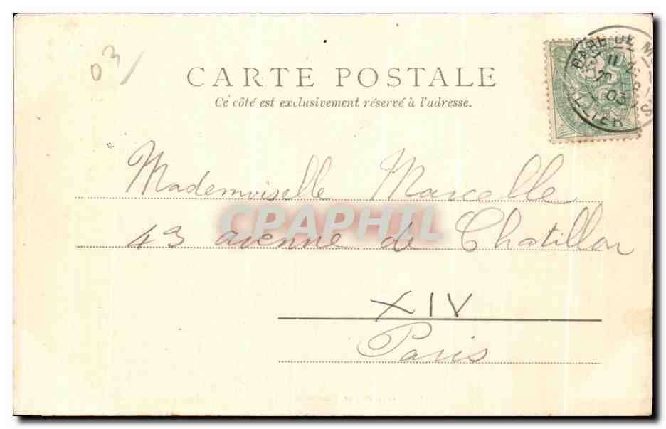 CPA La Cathedrale Moulins — Verso