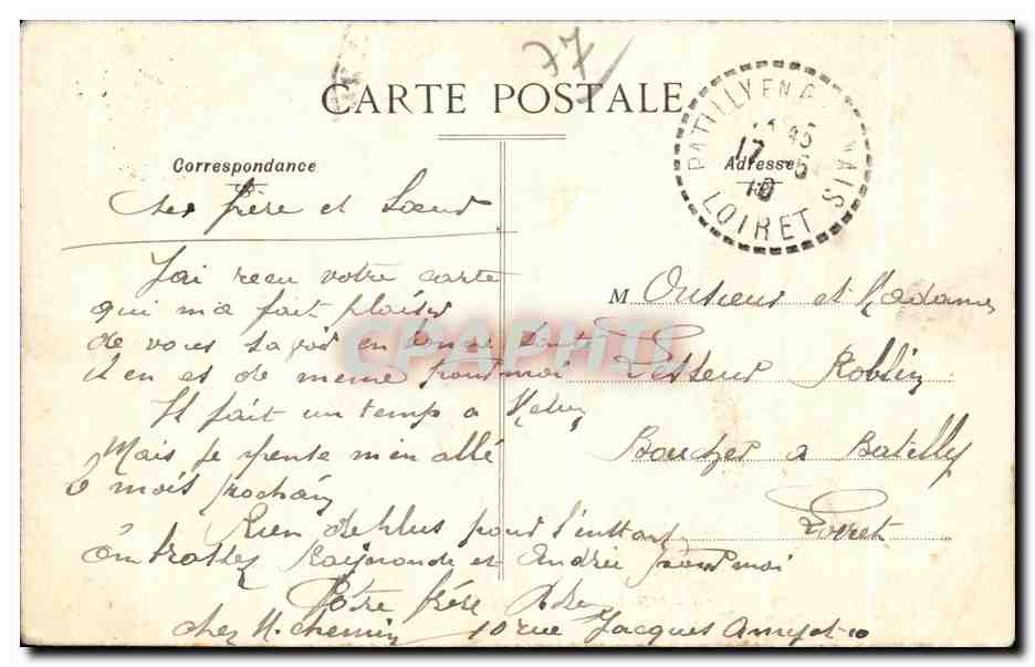 CPA Melun Pointe de l lle et Maison Centrale — Rückseite