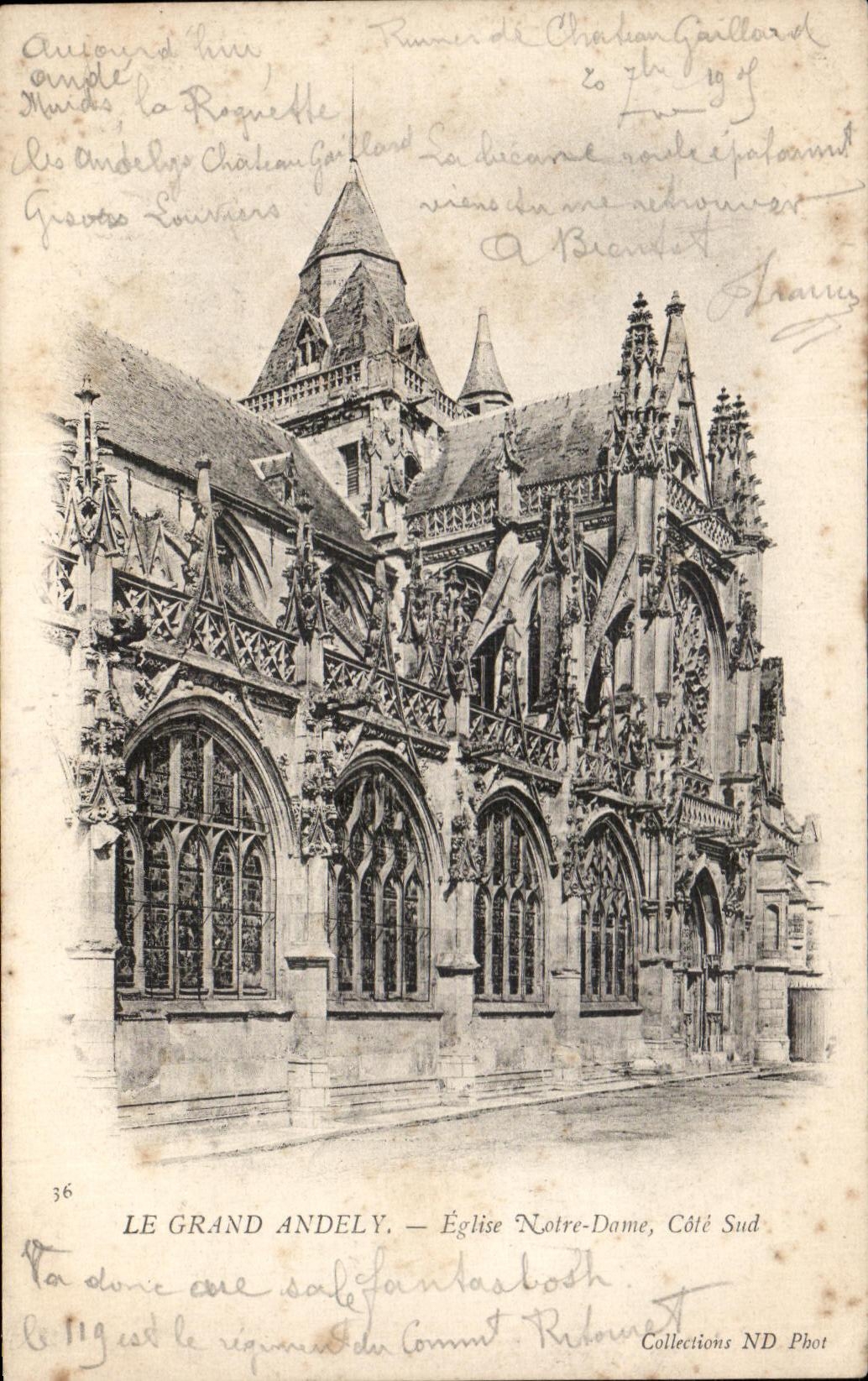 Le Grand Andely — Église Notre-Dame, Côté Sud — Collections ND Phot n°36