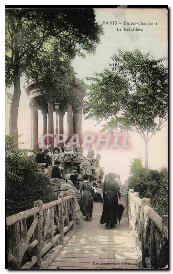 CPA Paris Buttes Chaumont Le Belvedere Enfants