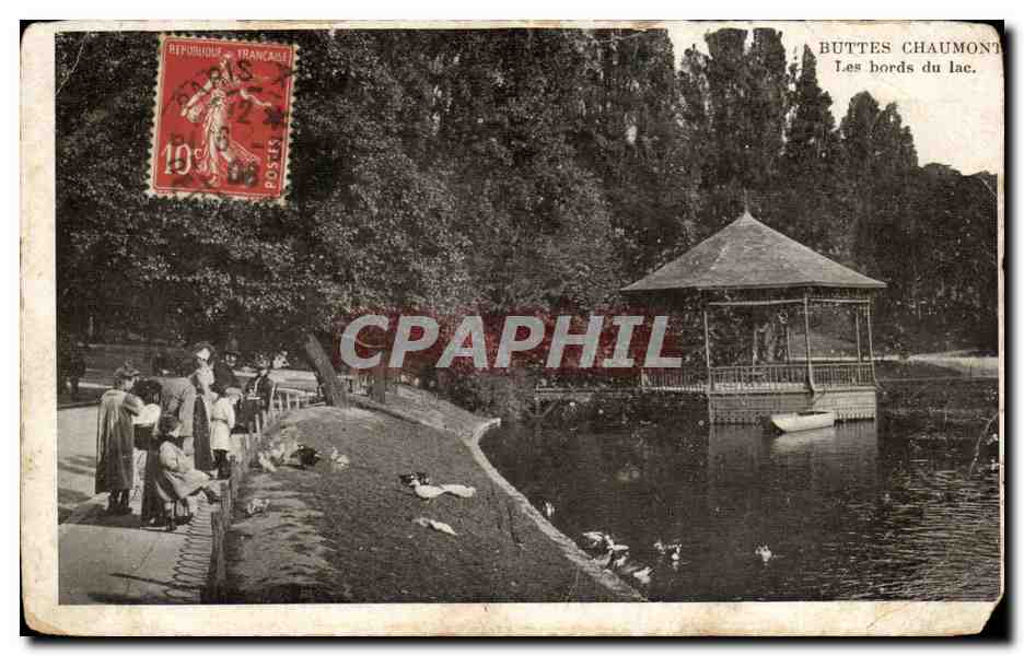 CPA Buttes Chaumont Les Bords du Lac