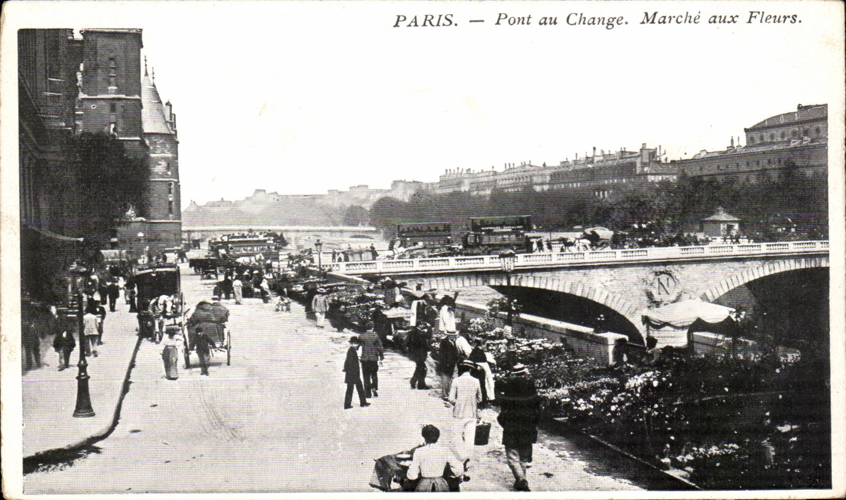 CPA Paris Pont au Change Marche aux Fleurs