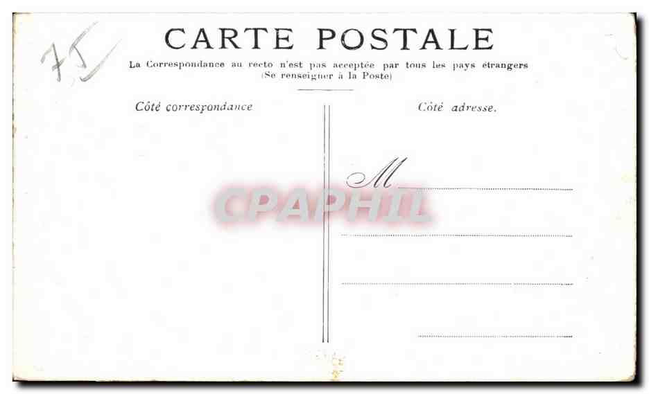 CPA Paris Pont au Change Marche aux Fleurs — Rückseite