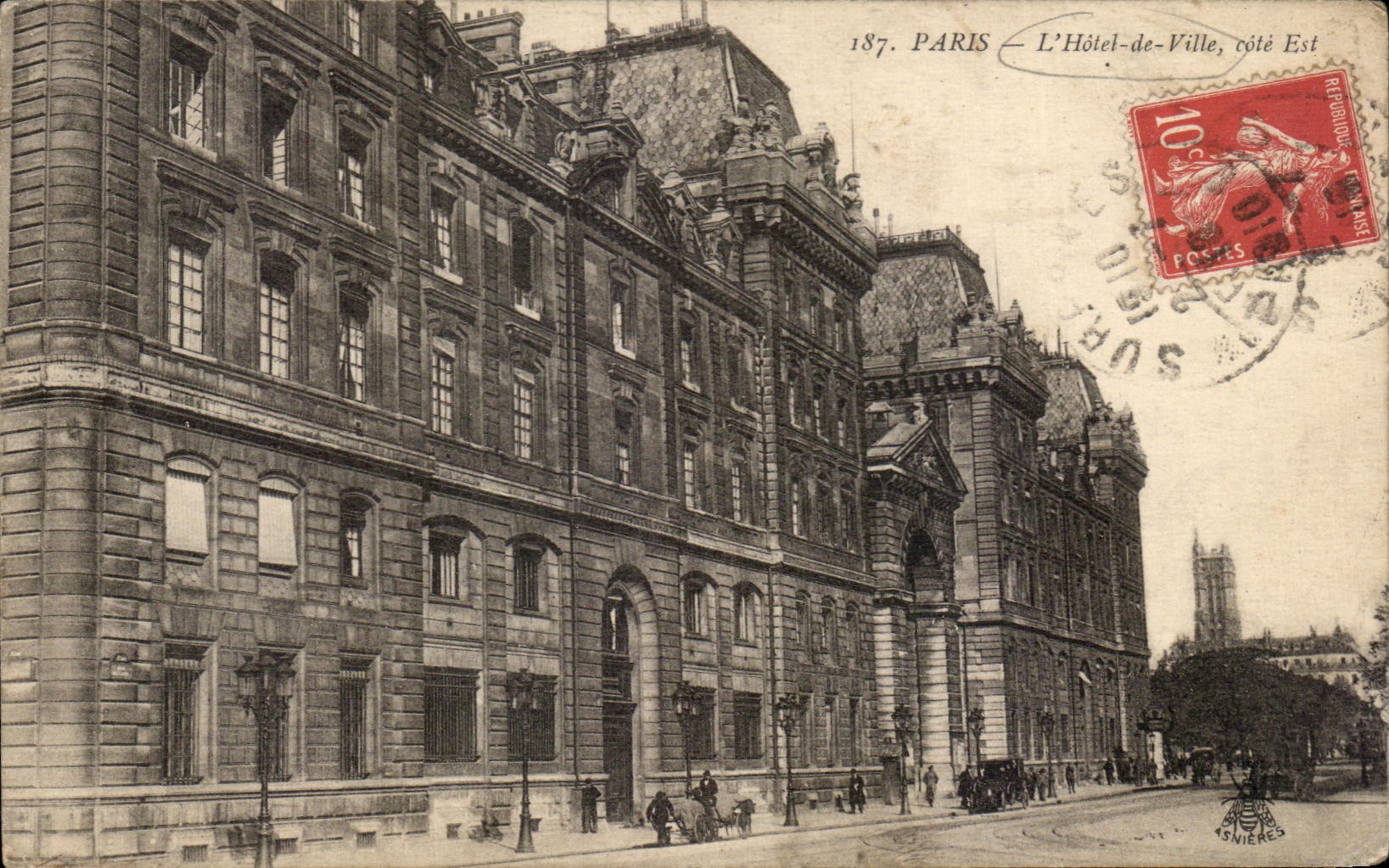 CPA Paris L Hotel de Ville cote Est