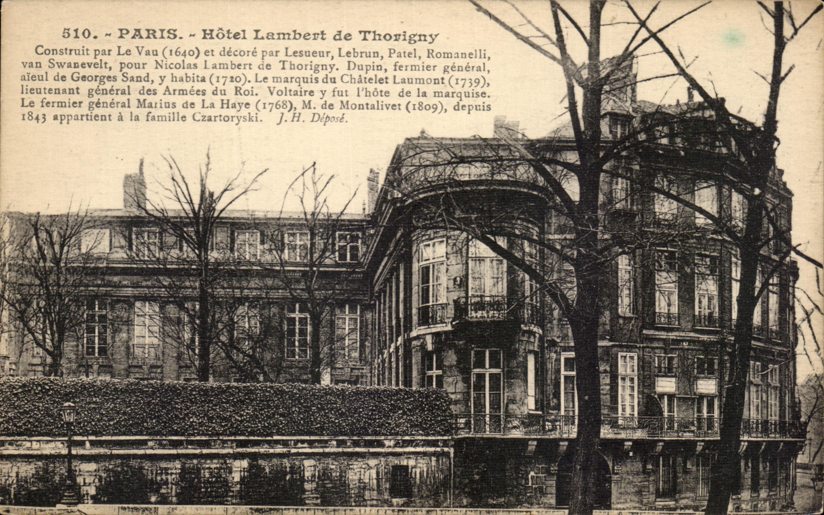 CPA Paris Hotel Lambert de Thorigny Construit par Le Vau