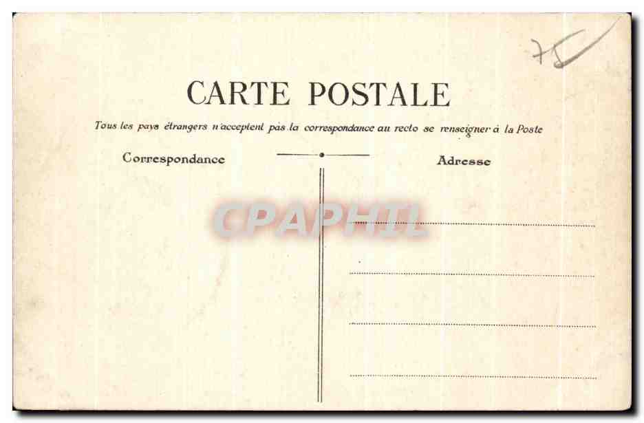 CPA Paris Ile Saint Louis Hotel Lambert — Rückseite