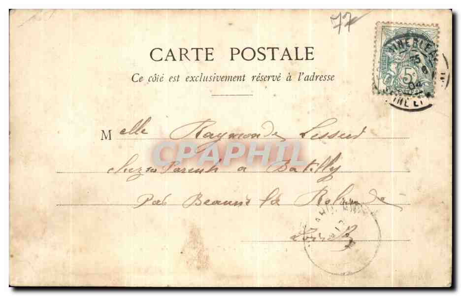CPA Le Camp d Avon La Tente du Corps de Garde Militaria — Rückseite