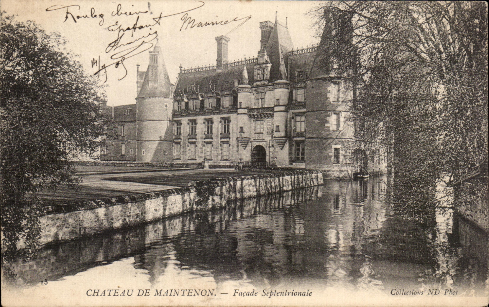 CPA Chateau de Maintenon Facade Septentrionale