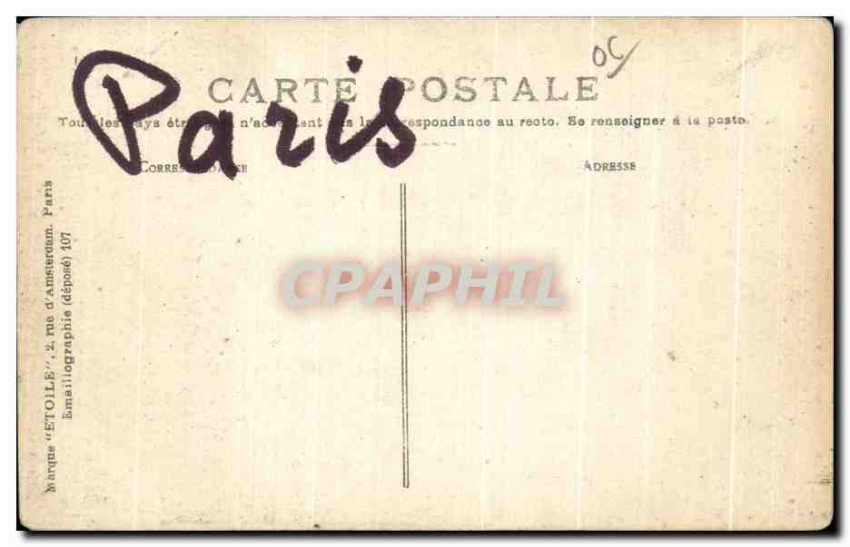 CPA Boulevard De La Condamine Monaco — Verso