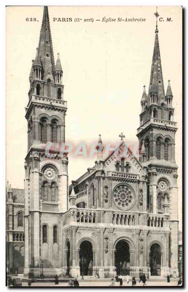 CPA Paris Eglise St Ambroise