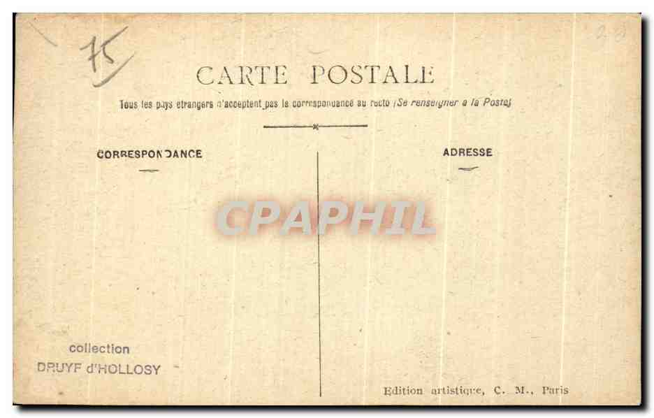 CPA Paris L Hotel Moderne Place de la Republique — Rückseite