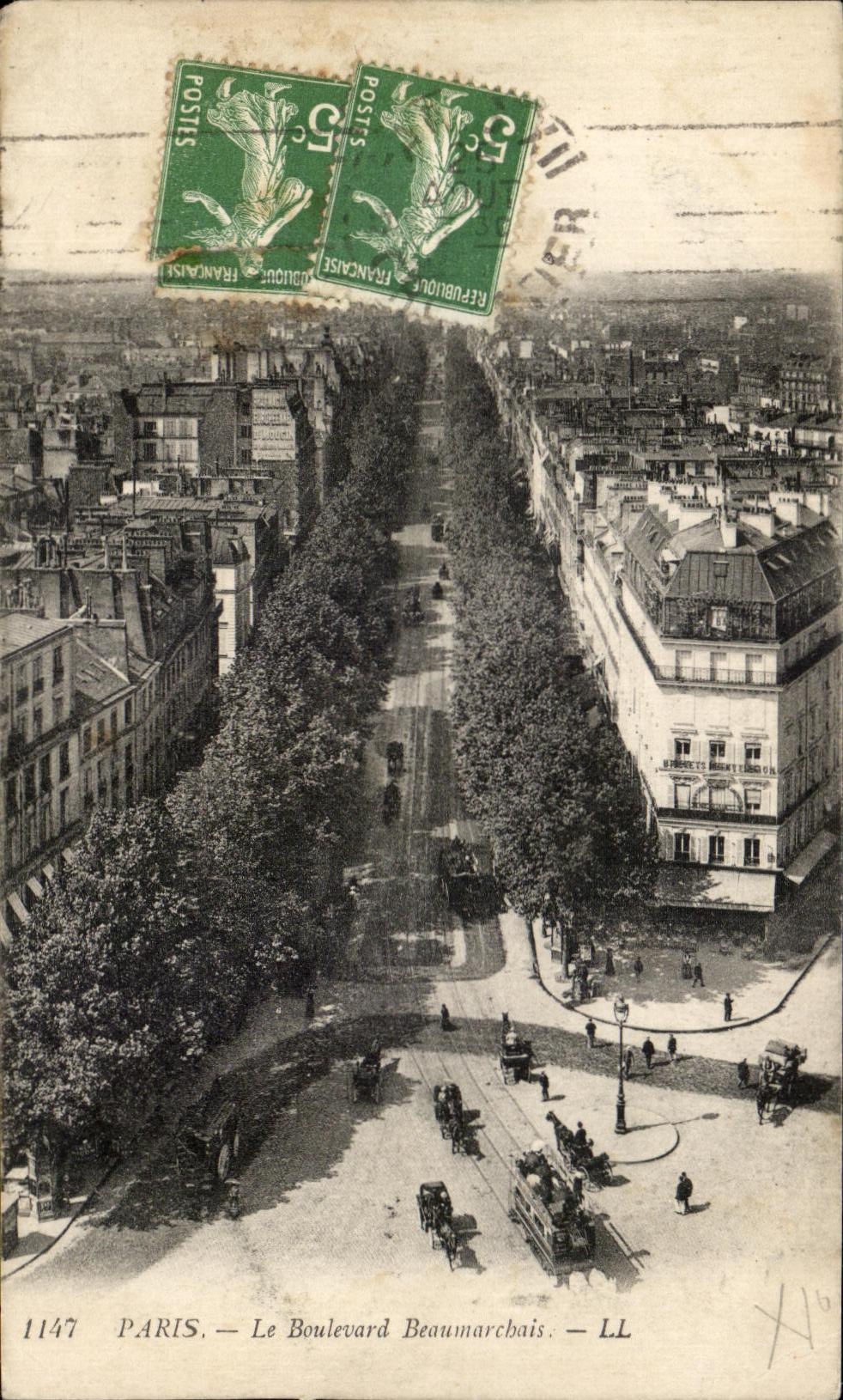 CPA Paris Le Boulevard Beaumarchais