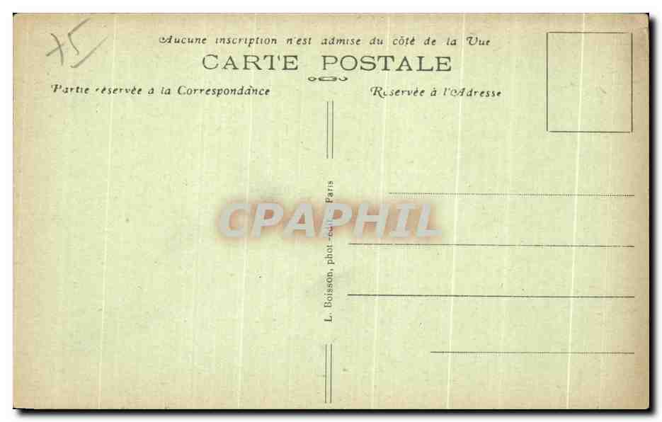CPA Paris Eglise Saint Joseph — Verso
