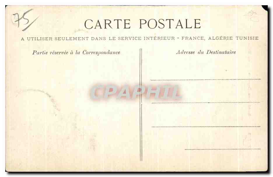 CPA Paris Saint Jean Baptiste de Belleville — Verso
