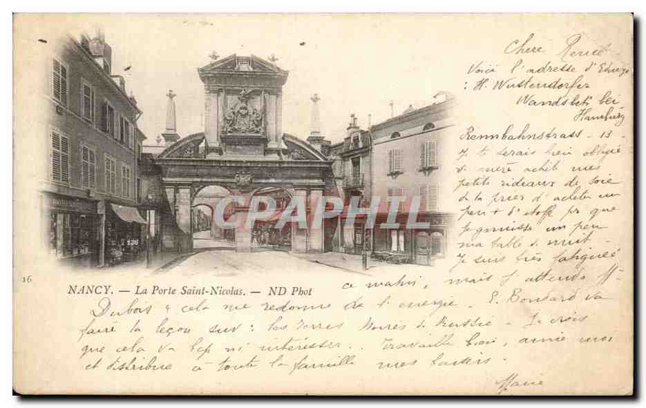 CPA Nancy La Porte Saint Nicolas Carte 1899