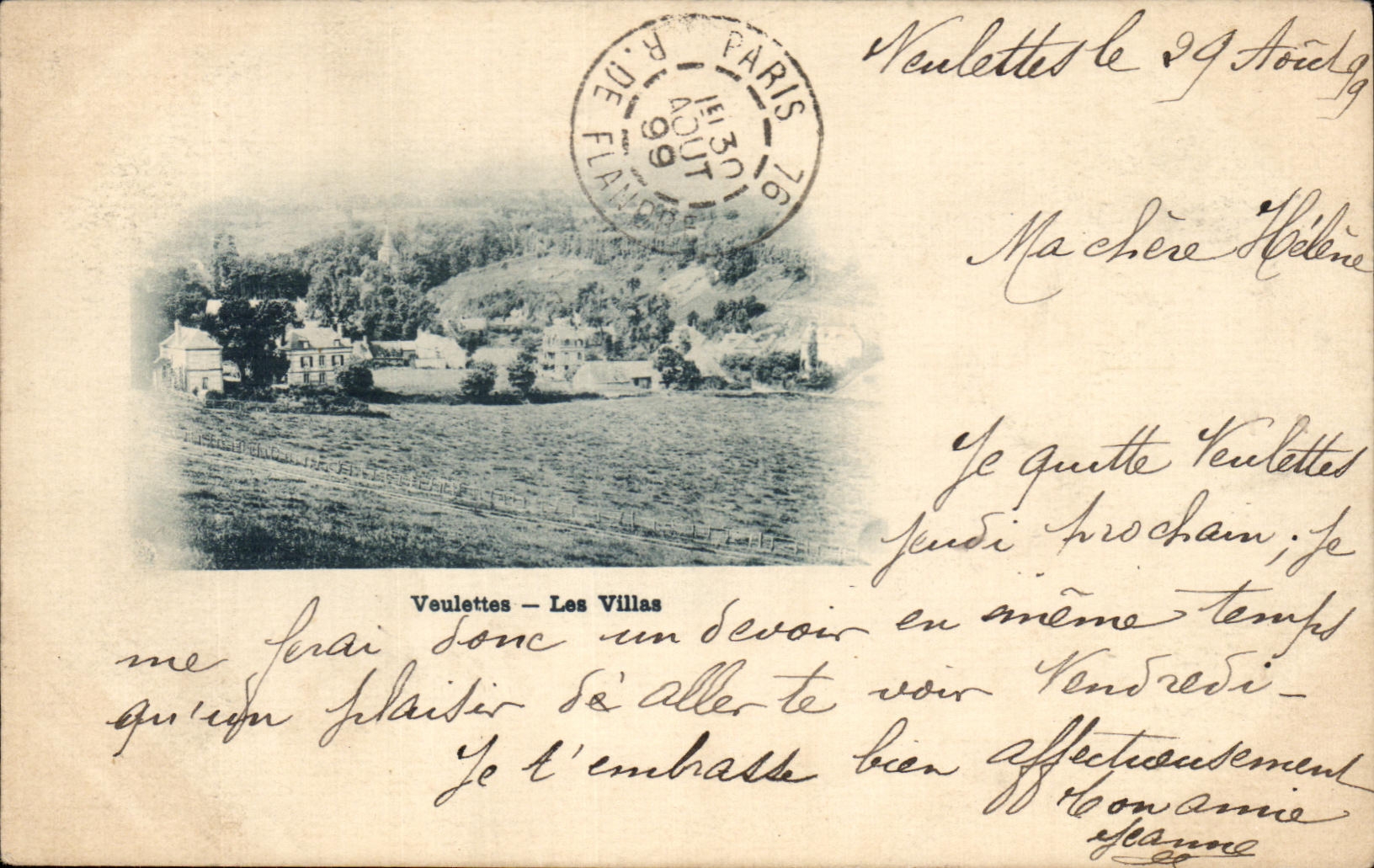 CPA Veulettes Les Villas carte 1899