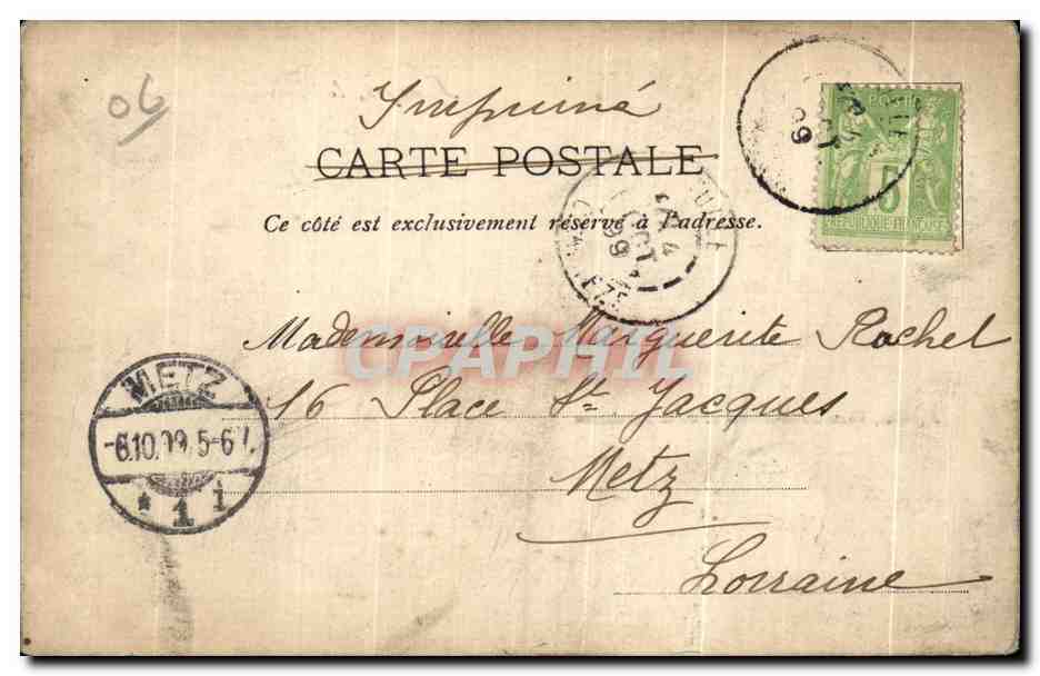 CPA Limoges Aqueduc Ponts Saint Martial et de la Revolution carte 1899 — Rückseite