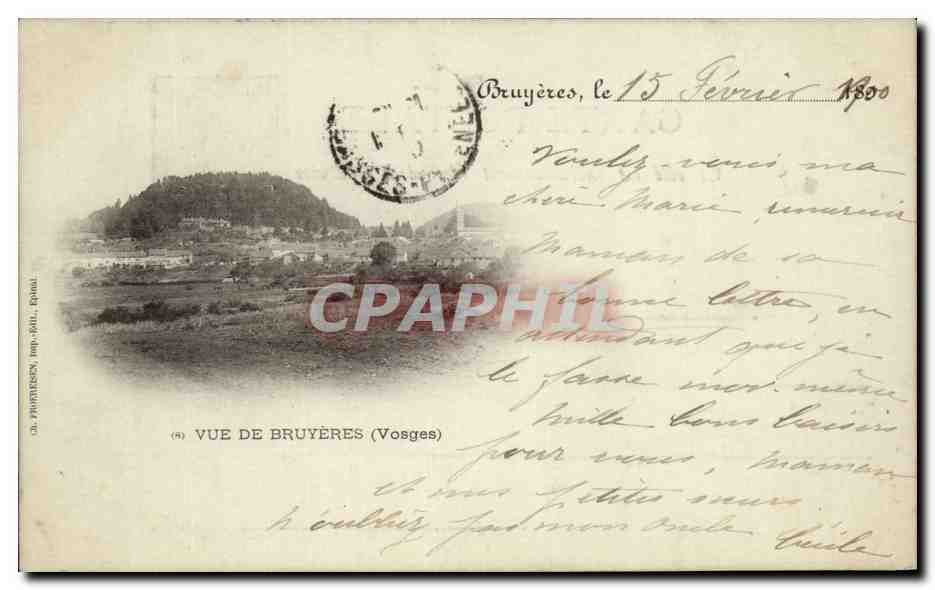 CPA Vue De Bruyeres Carte 1900