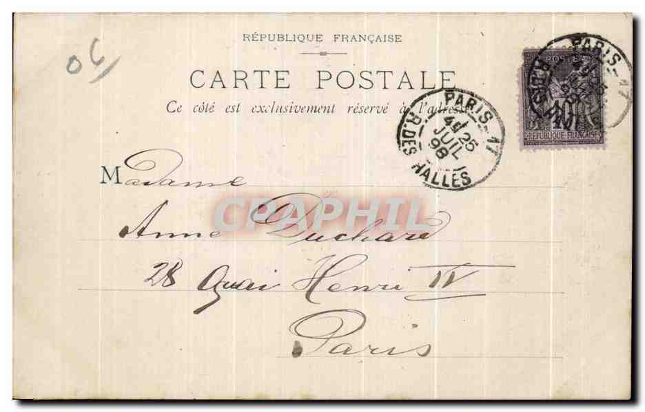 CPA Nice Entree du Port Carte 1898 Bateau — Rückseite