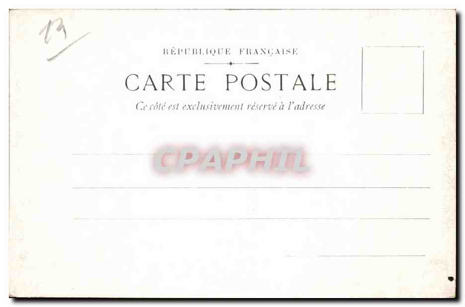 CPA Marseille Notre Dame de la Garde Carte precurseur — Rückseite