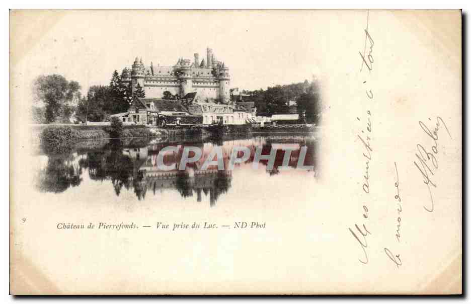 CPA Chateau de Pierrefonds Vue prise du Lac Carte 1899