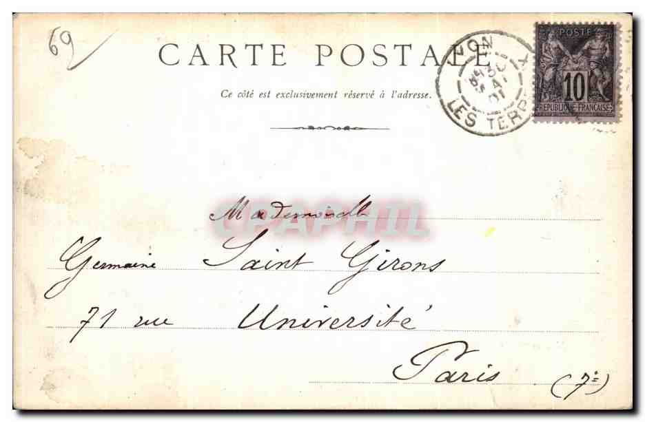 CPA Lyon Monument des Mobiles du Rhone Carte precurseur — Verso