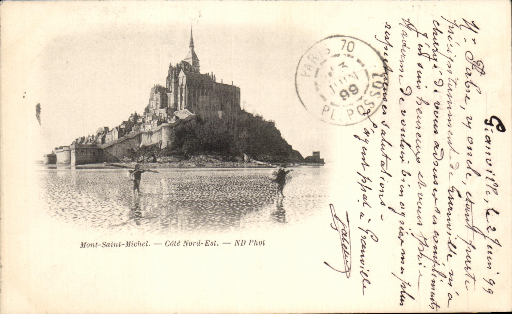 CPA Mont Saint Michel Cote Nord Est Carte 1899