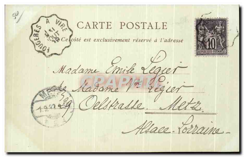 CPA Abbaye du Mont Saint Michel La Salle des Chavaliers Carte 1899 — Verso