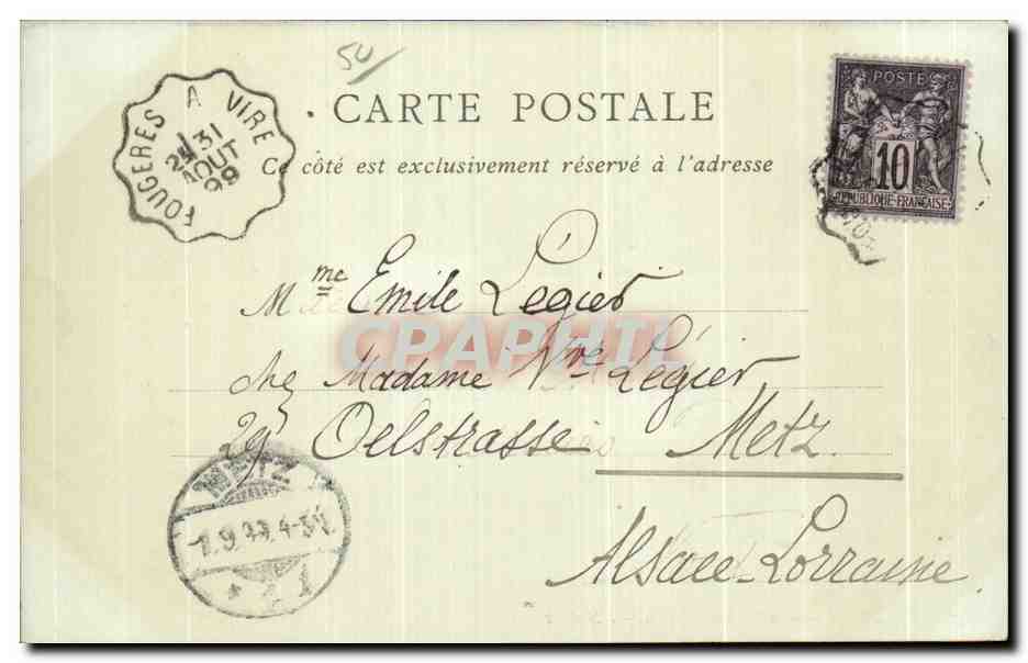 CPA Abbaye du Mont Saint Michel Pont Fortifie dans la Cour de I Eglise Carte 1899 — Back