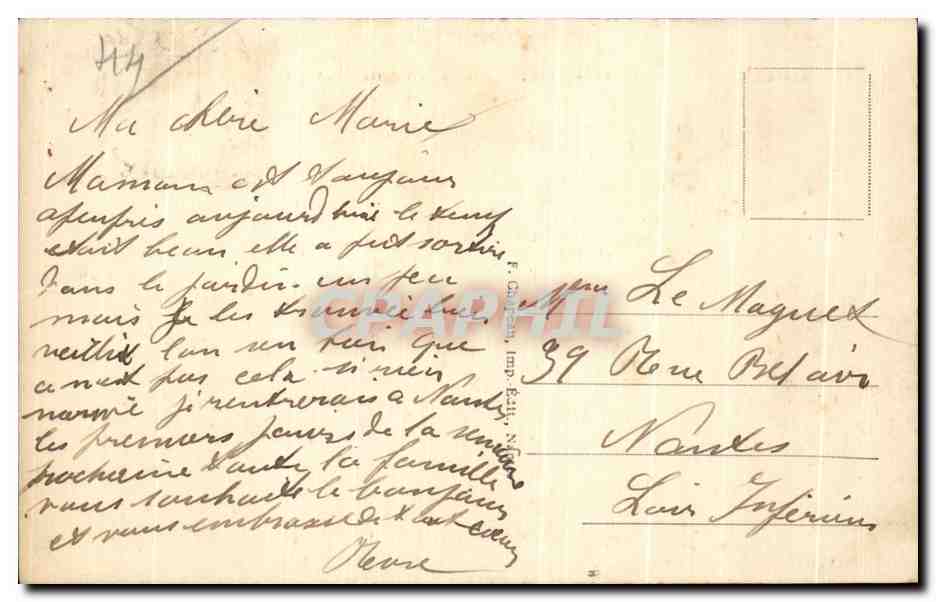 CPA Le Croisic Hopital Marin de PenBron Sud Est — Back