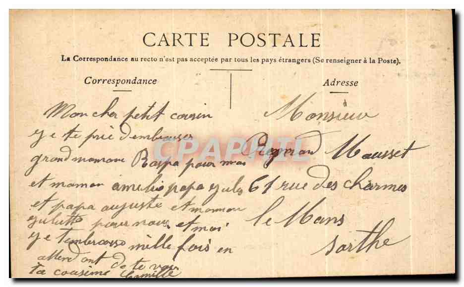 CPA Orleans Vue Sur Le Loiret — Verso