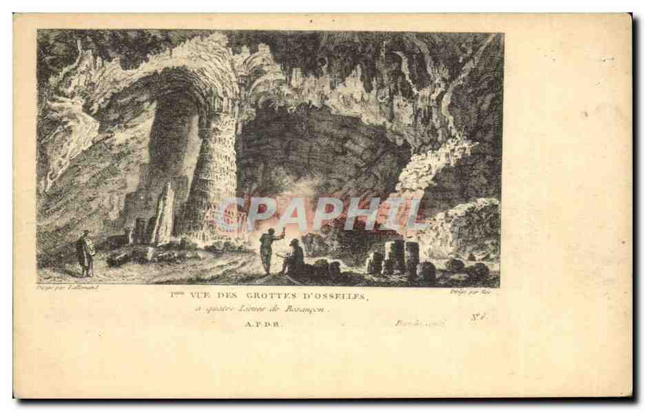 CPA Vue Des grottes D Osselles Besancon 