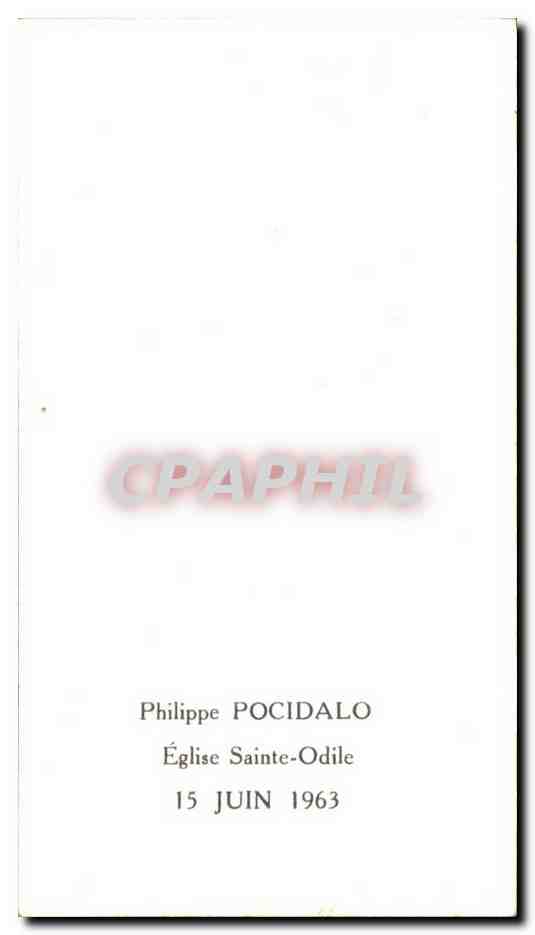 Image Philippe Pocidalo Eglise Sainte Odile 15 Juin 1963 — Verso