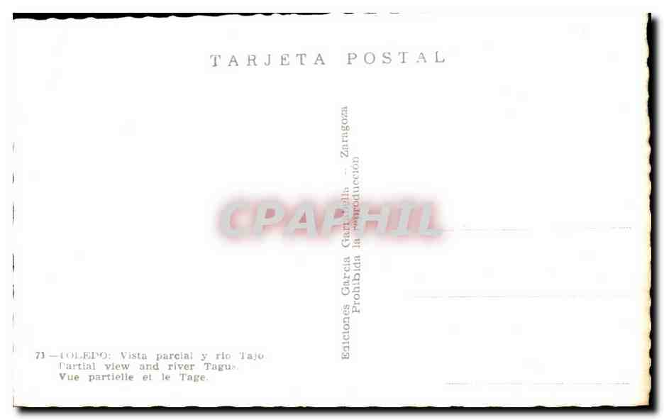 CPA Doledo Vue partielle et le Tage — Rückseite
