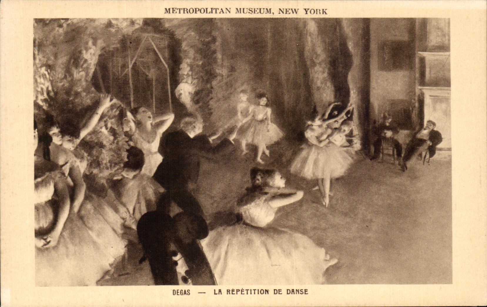 CPA Metropolitan Museum New York Degas La Repetition De Danse