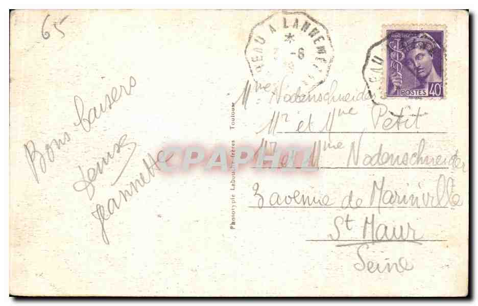 Guchen — Vallée d'Aure — Vue générale — Les Pyrénées Centrales — Phototypie Labouret, Toulouse, n°80 — Verso