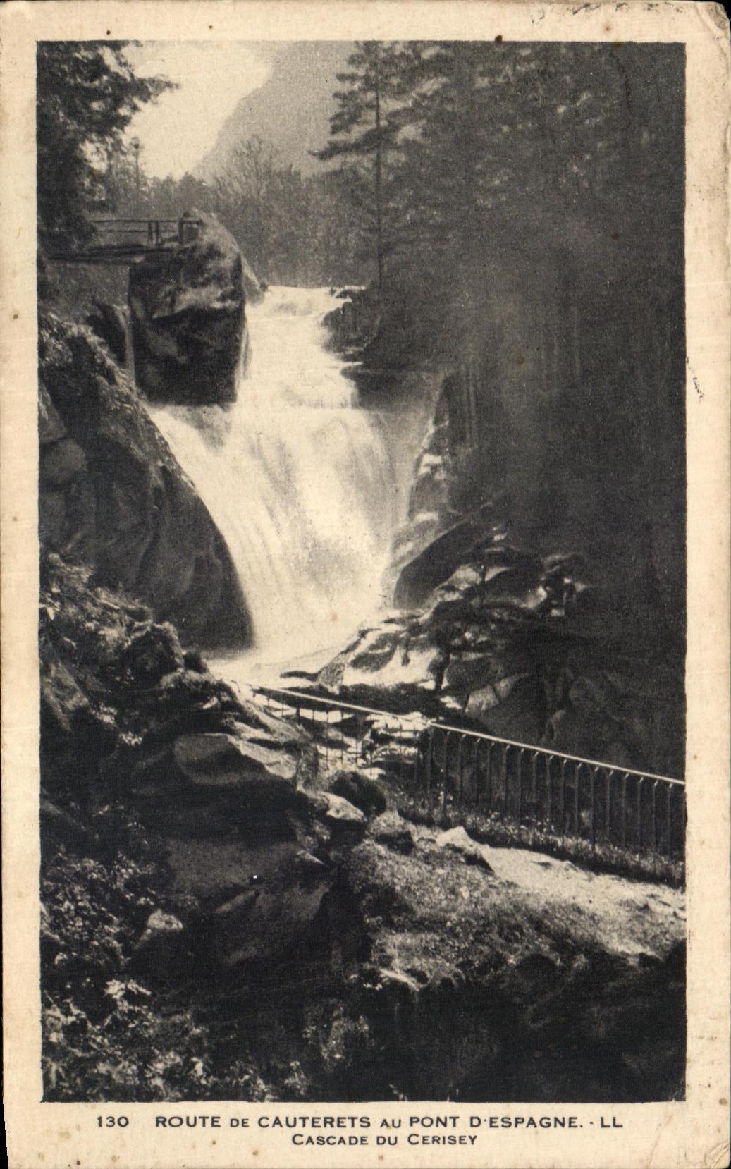 Cascade du Cerisey — Route de Cauterets au Pont d'Espagne — LL n°130