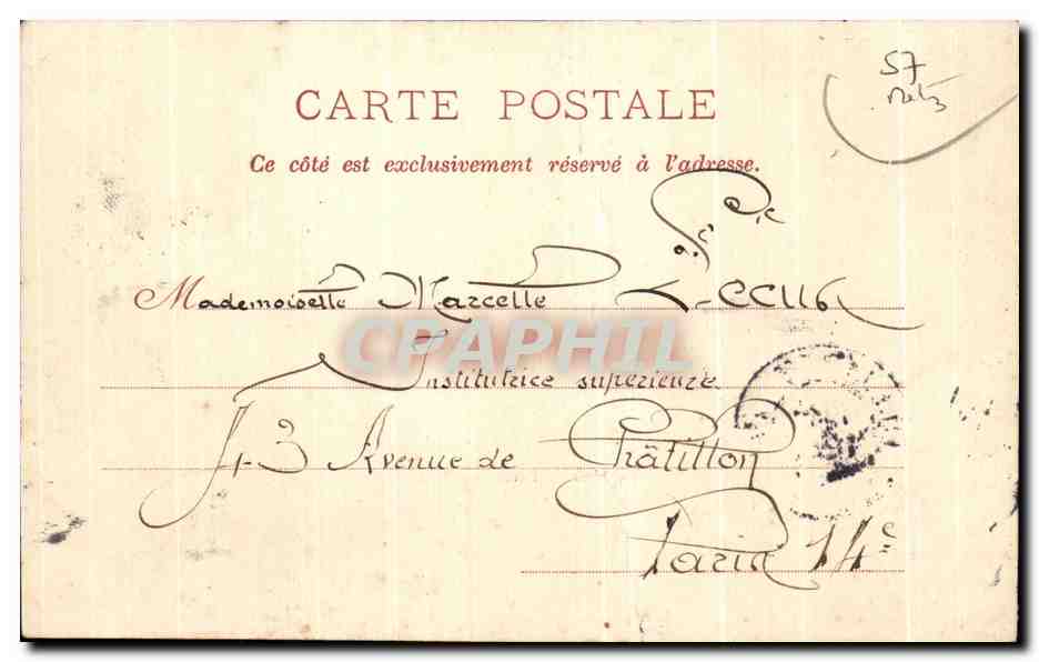 Metz — Porte Mazelle — éditeur anonyme, n° de série non visible — Verso