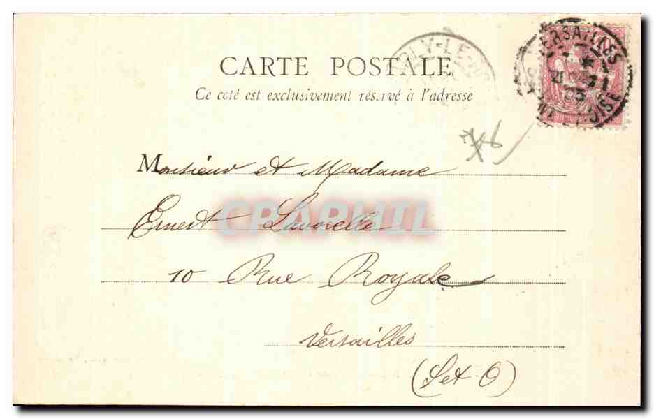 CPA Marly le Roi Grille du Chateau de V Sardou — Back