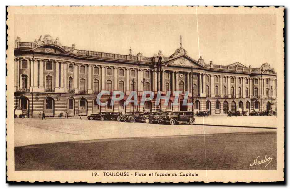 Toulouse - Place et façade du Capitole — éditeur Narboz, n°19