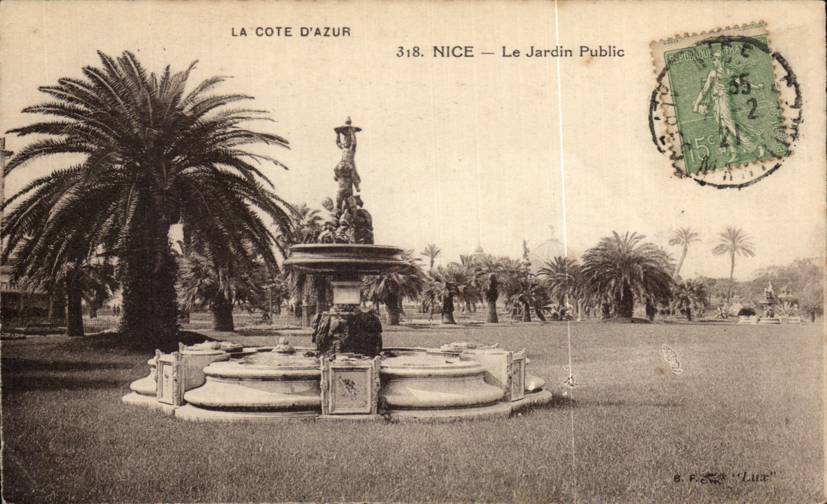 CPA La Cote D Azur Nice Le Jardin Public