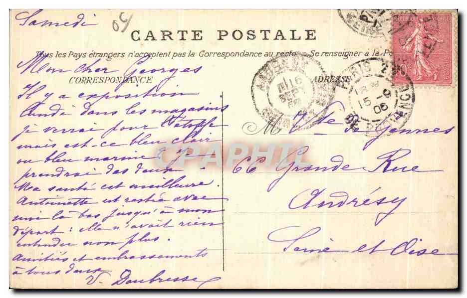 CPA Nice Squre Gambetta Le Bassin Cygnes Swan — Verso