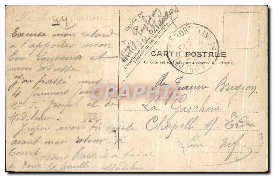 CPA Le Pouliguen Pen Chateau Ses Roches — Rückseite